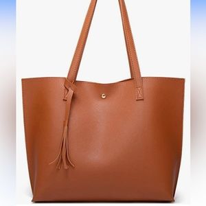 Faux Leather Tote
